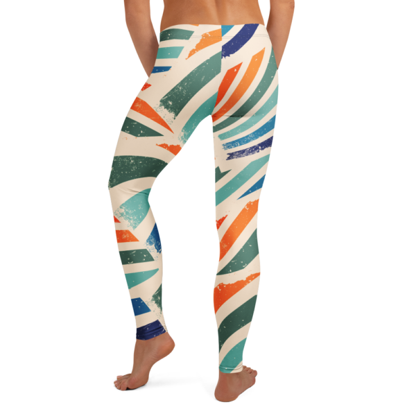 Distressed Retro Swirls Leggings - Image 2