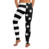 Black Stars & Strips Leggings - Image 2