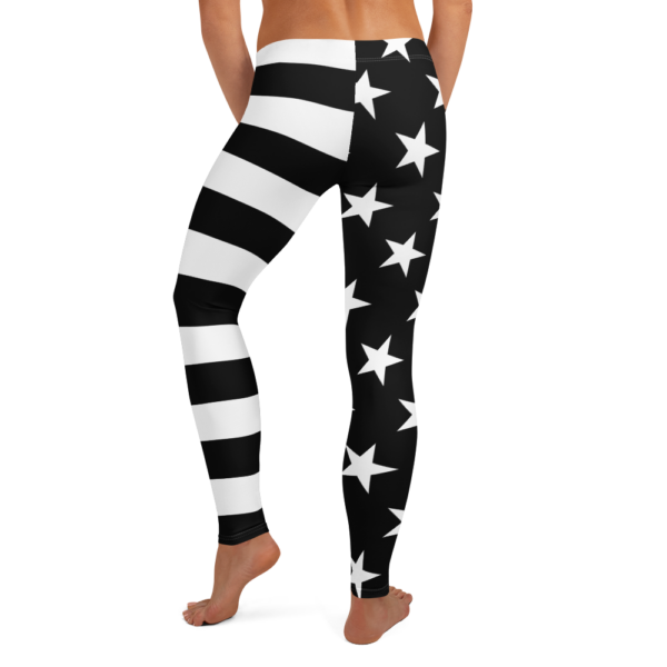 Black Stars & Strips Leggings - Image 2