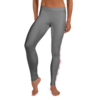 Gray Pink/White-Striped Leggings - Image 3