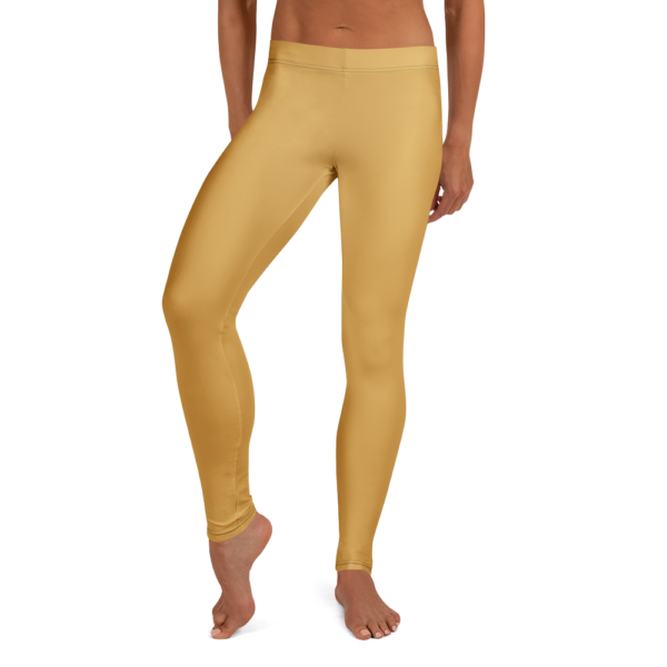 Tan Retro-Striped Leggings - Image 3