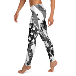 Weathered Flag Black & White Leggings