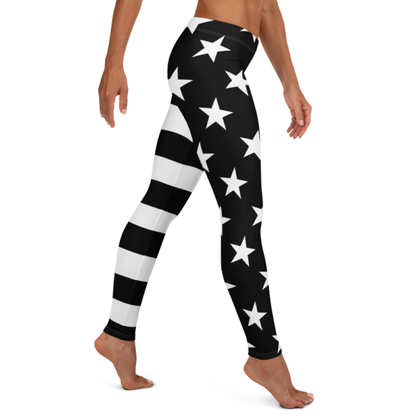 Black Stars & Strips Leggings - Image 4