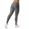 Gray Pink-Striped Leggings