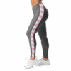 Gray Pink-Striped Leggings - Image 2