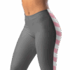 Gray Pink-Striped Leggings - Image 4